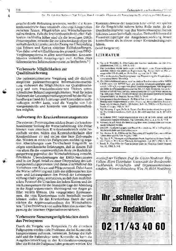 Vorschauseite 6: Ökonomische Beurteilung der Preisfindung im DKG - Konzept I
