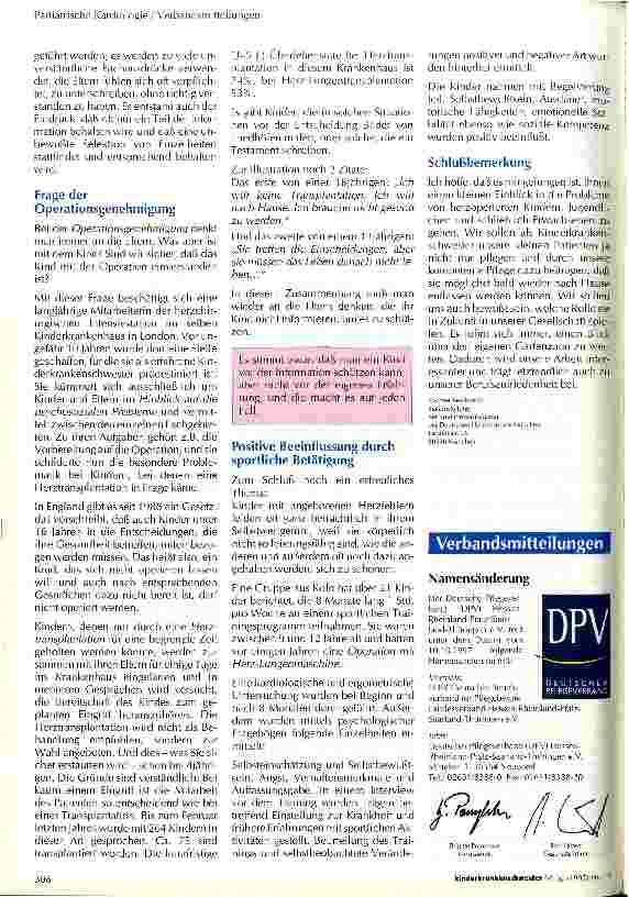 Vorschauseite 4: Diagnostiziert und operiert Leben mit dem reparierten Herzen