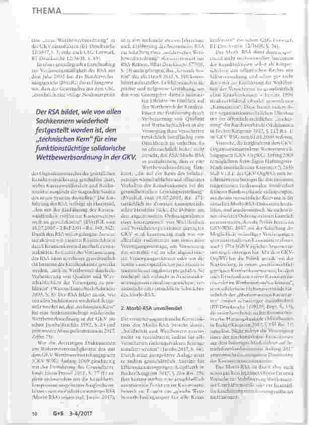 Vorschauseite 2: Perspektiven des Risikostrukturausgleichs für eine bessere Versorgung der Versicherten