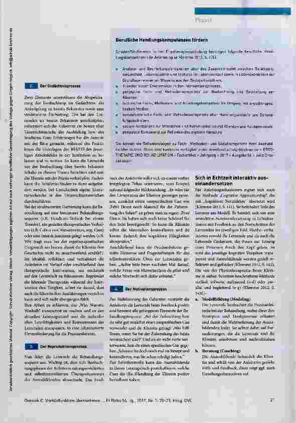 Vorschauseite 2: Vorbildfunktion übernehmen Anleitung in der praktischen Ausbildung (Teil 3)