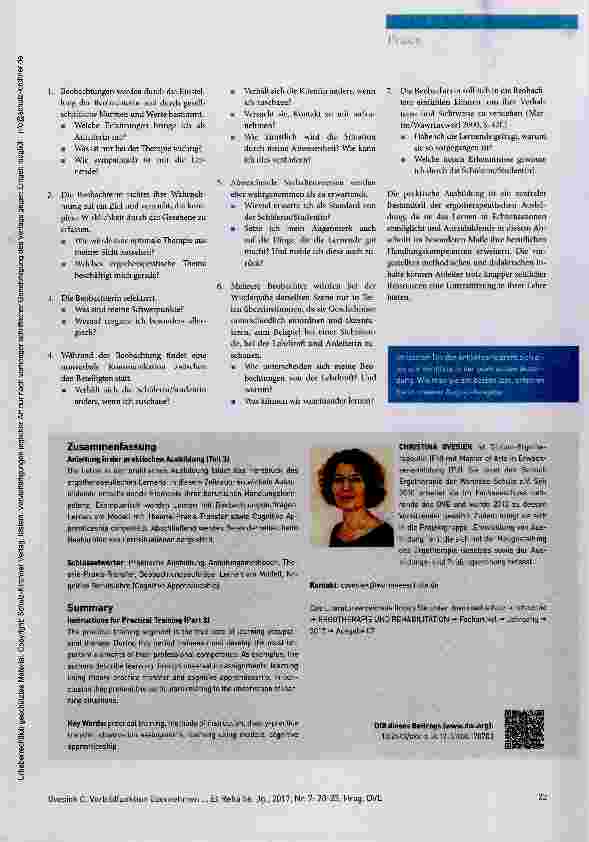 Vorschauseite 4: Vorbildfunktion übernehmen Anleitung in der praktischen Ausbildung (Teil 3)