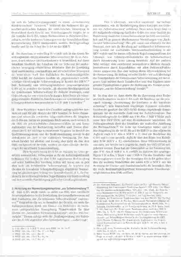 Vorschauseite 3: Auswirkungen des Selbstverwaltungsstärkungsgesetzes auf den Gemeinsamen Bundesausschuss (G-BA)