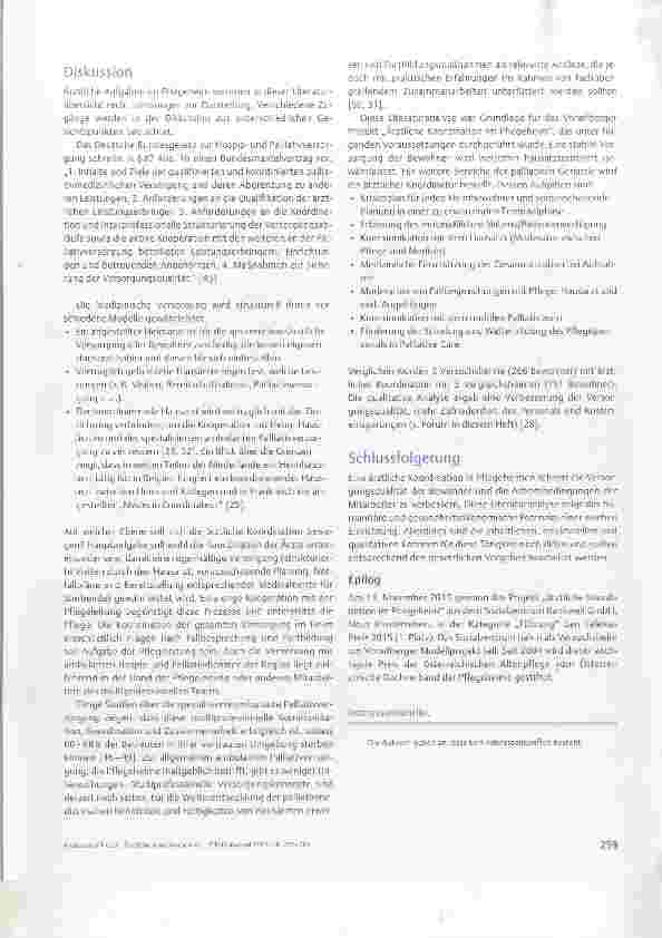 Vorschauseite 5: Ärztliche Koordination in Pflegeheimen ais ein Baustein menschenwürdiger Palliativarbeit eine systematische Literaturübersicht