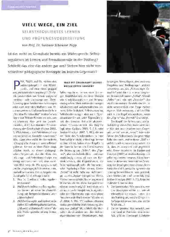 Vorschauseite 1: VIELE WEGE, EIN ZIEL