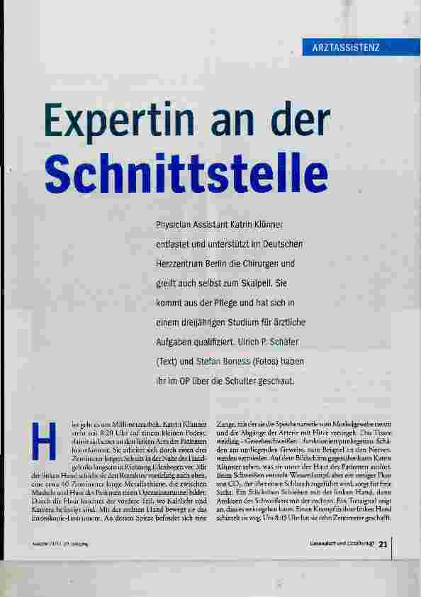 Vorschauseite 1: Expertin an der Schnittstelle