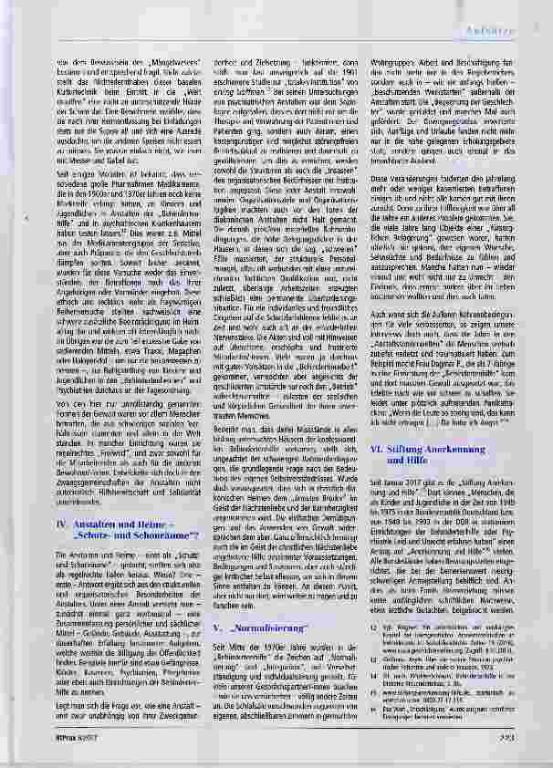 Vorschauseite 3: „Wir wurden auch oft geschlagen“ „Anerkennung und Hilfe“ für Betroffene in „Behindertenheimen“ von 1949 his 1990