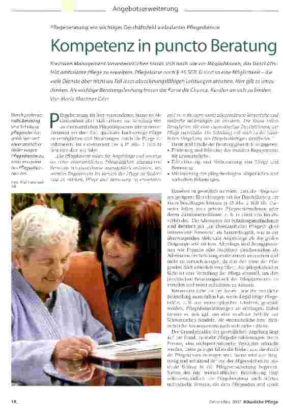 Vorschauseite 1: Kompetenz in puncto Beratung