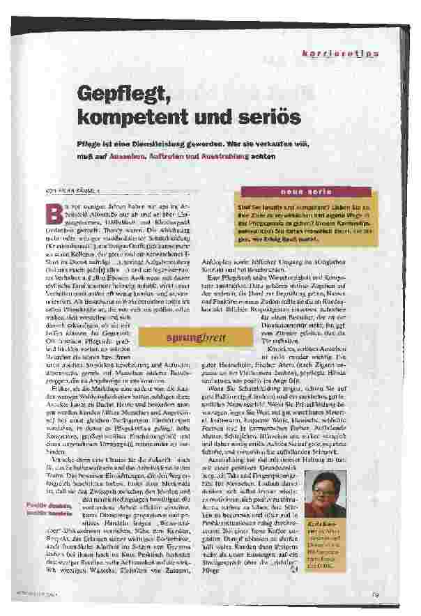 Vorschauseite 1: Gepflegt, kompetent und seriös