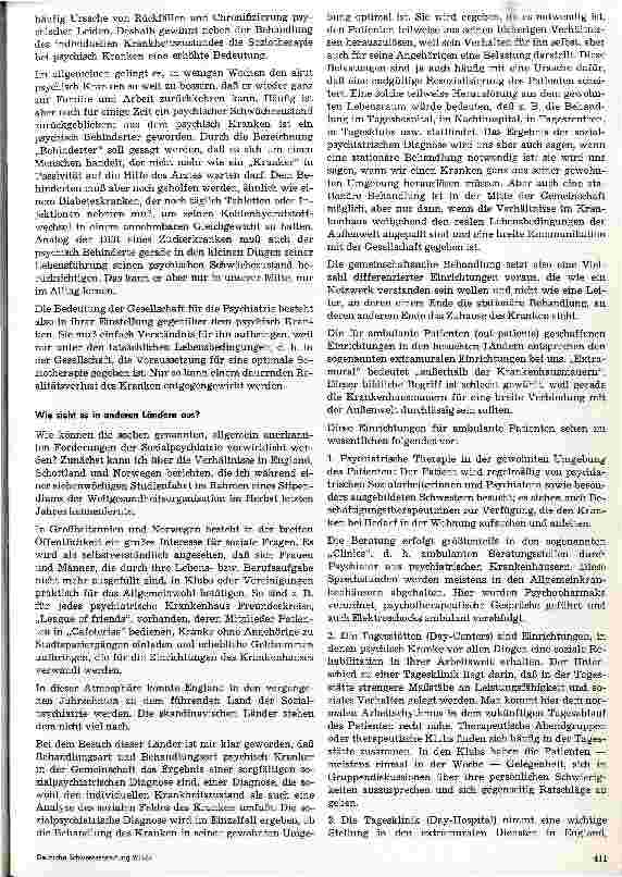 Vorschauseite 2: Psychiatrie in der Gemeinschaft - Die Praxis in England und Norwegen - eine Aufforderung für uns?