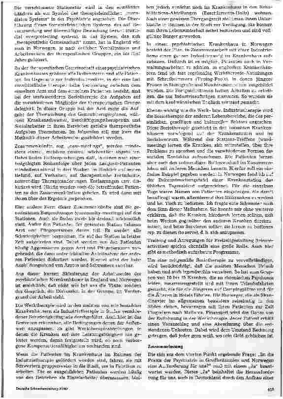 Vorschauseite 4: Psychiatrie in der Gemeinschaft - Die Praxis in England und Norwegen - eine Aufforderung für uns?