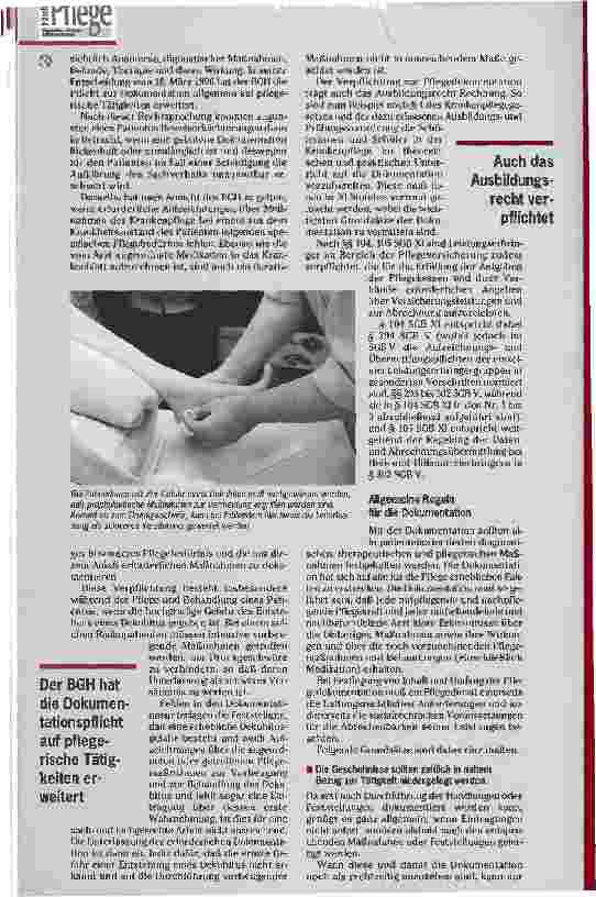 Vorschauseite 2: Rechtsprobleme in der Pflege Teil 3: Die Pflegedokumentation