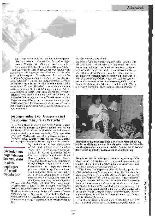Vorschauseite 4: Das Unmögliche möglich machen Arbeitszeitmodelle und Arbeitsverträge in ambulanten Pflegediensten