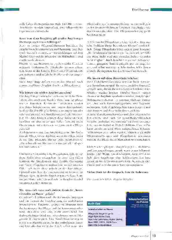 Vorschauseite 3: Die pflegenden Angehörigen haben eine Schlüsselposition