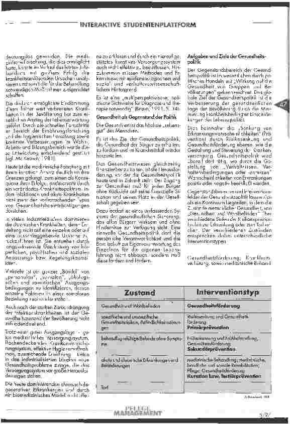 Vorschauseite 2: Gesundheitspolitik im Spannungsfeld zwischen Individuum und Gesellschaft