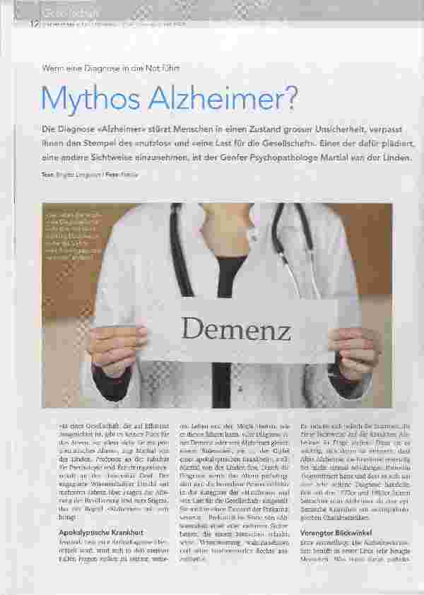 Vorschauseite 1: Mythos Alzheimer?