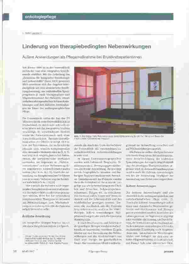 Vorschauseite 1: Linderung von therapiebedingten Nebenwirkungen