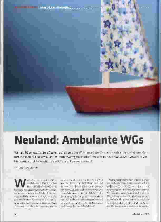 Vorschauseite 1: Neuland: Ambulante WCs