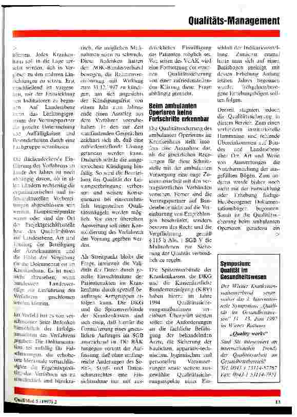 Vorschauseite 3: Qualitätsmanagement im Krankenhaus muß durch externe Anreize wirkungsvoll unterstützt werden Eine Übersicht über alte und neue Ansätze der Qualitätssicherung im Krankenhaus auf Bu…