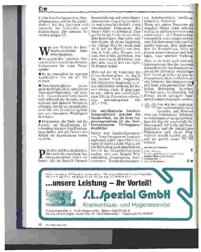 Vorschauseite 3: Neue Medien und das Krankenhaus