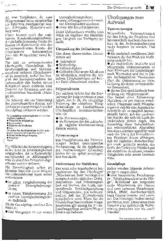 Vorschauseite 3: Leistungsermittlung und Leistungserfassung im Pflegedienst Projektbeschreibung und Analyse der Pflegetätigkeiten