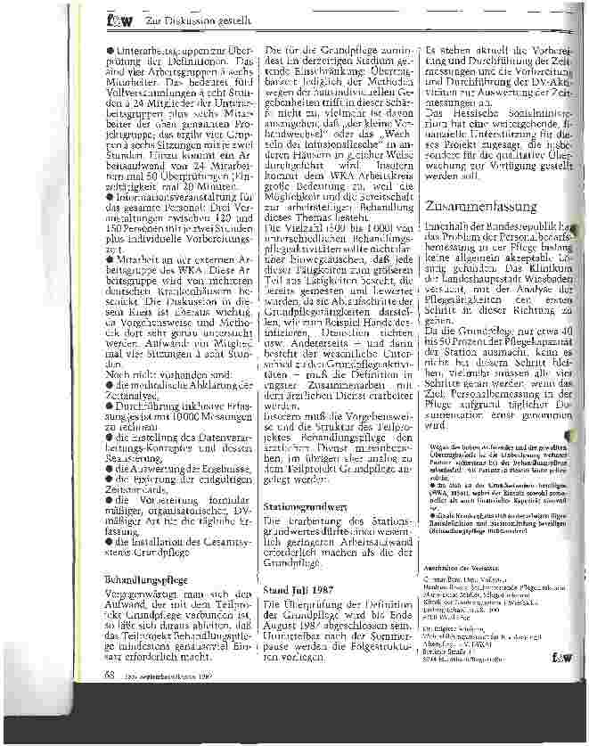 Vorschauseite 4: Leistungsermittlung und Leistungserfassung im Pflegedienst Projektbeschreibung und Analyse der Pflegetätigkeiten