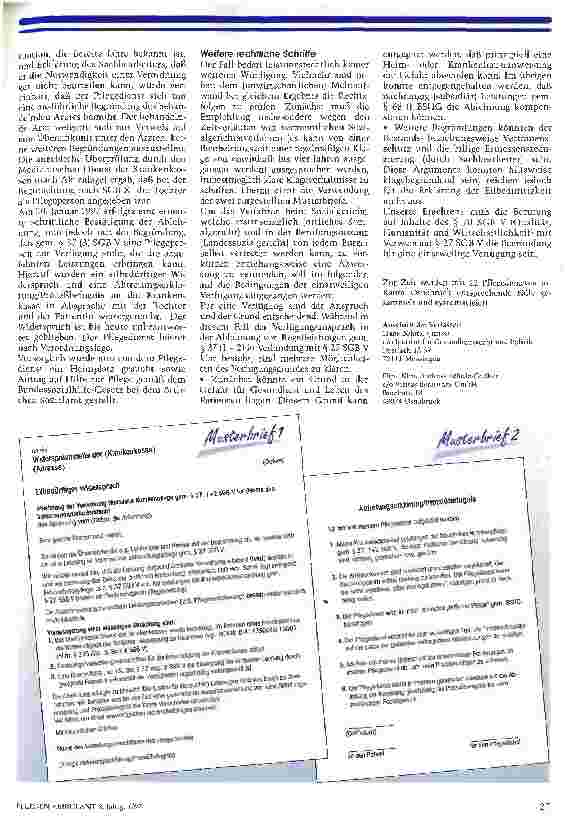 Vorschauseite 2: Wenns sein muß, Widerspruch einlegen Zur Umstellung des Bewilligungsverfahrens zu § 37 SGB V am Beispiel Niedersachsen