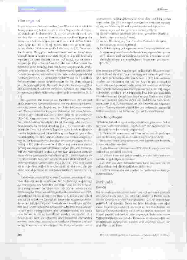 Vorschauseite 2: Selbstwirksamkeit von Angehörigen bei früher Integration von Supportiv-/Pailiativversorgung in die Onkologie