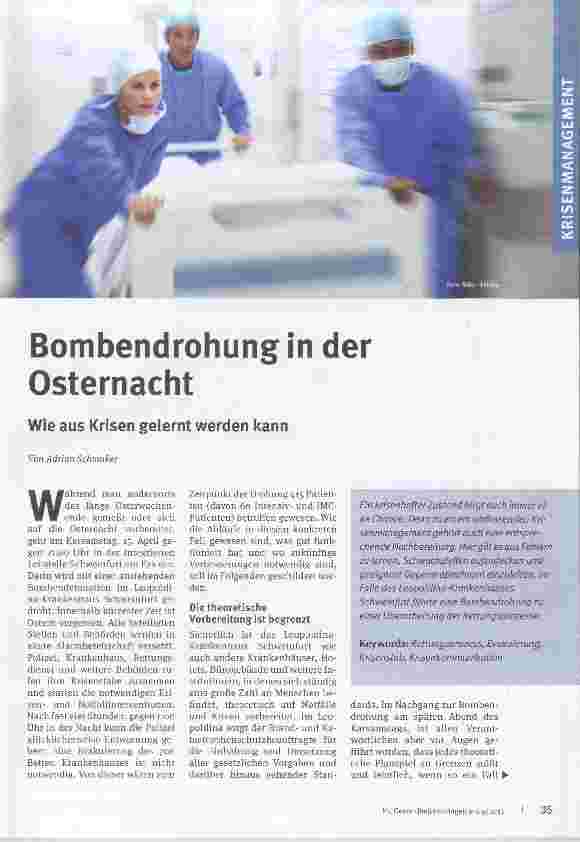 Vorschauseite 1: Bombendrohung in der Osternacht