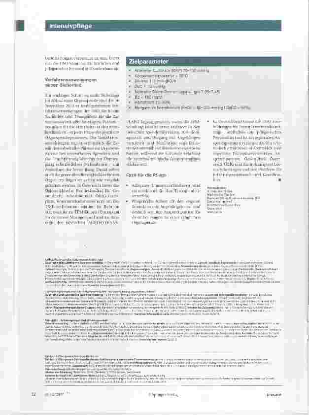 Vorschauseite 3: Organspende eine Herausforderung für die Pflege