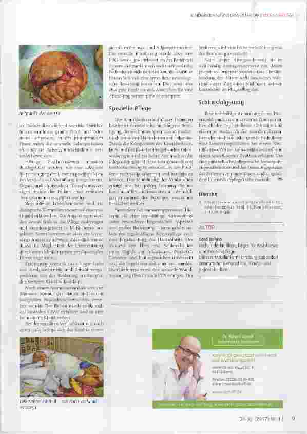Vorschauseite 2: Lebertransplantation bei einem dreimonatigen Säugling mit einem Neuroblastom IVS und Lebermetastasen