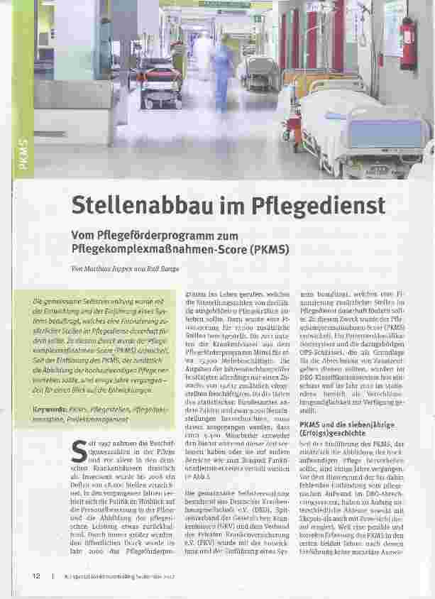 Vorschauseite 1: Stellenabbau im Pflegedienst