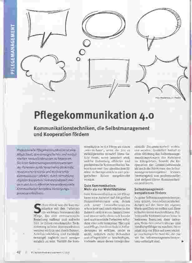 Vorschauseite 1: Pflegekommunikation 4.0