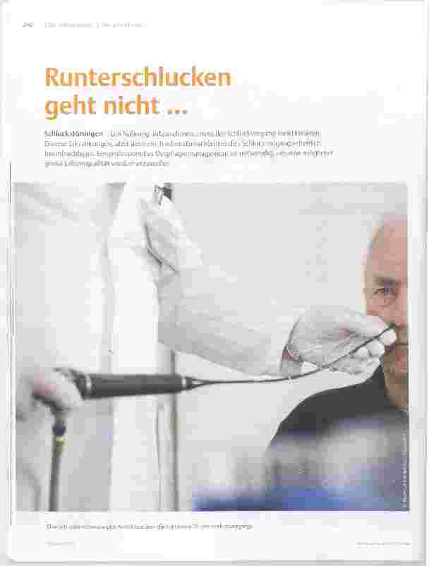 Vorschauseite 1: Runterschlucken geht nicht...