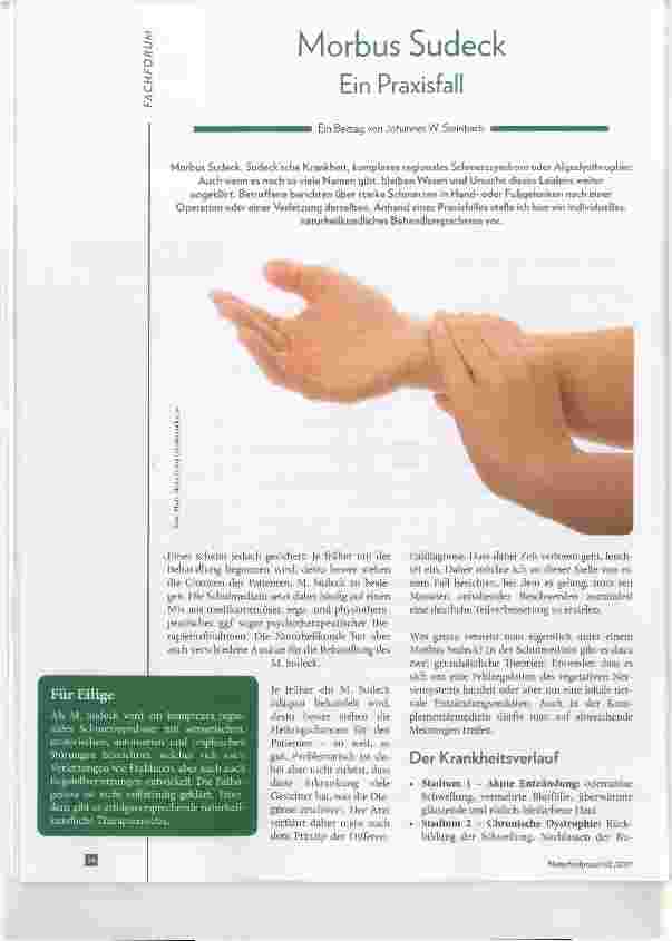 Vorschauseite 1: Morbus Sudeck Ein Praxisfall