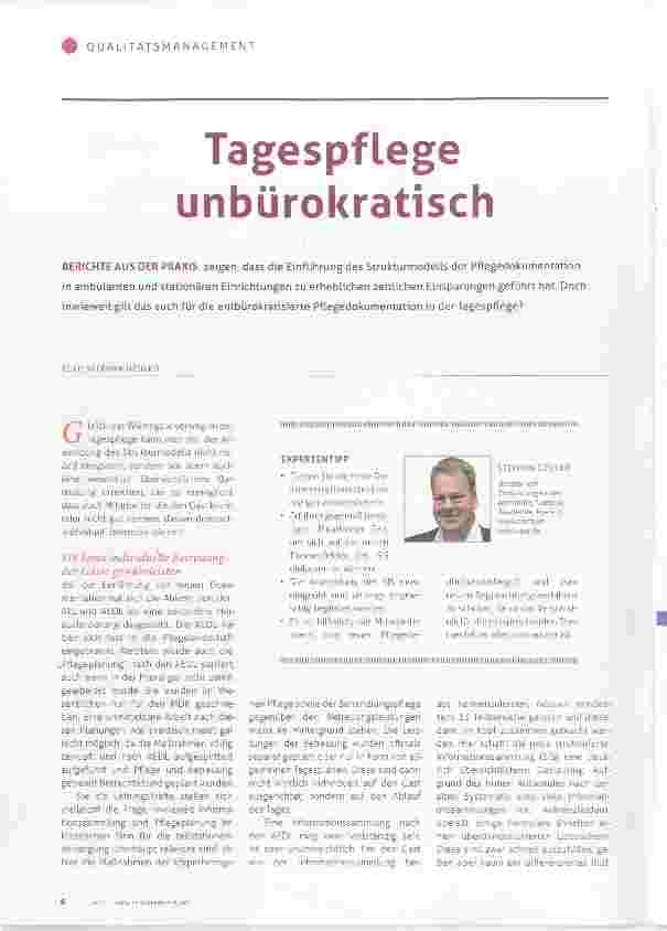 Vorschauseite 1: Tagespflege unbürokratisch