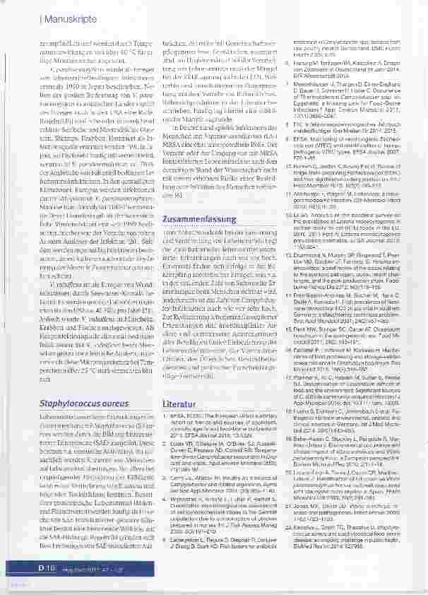 Vorschauseite 4: Lebensmittelassoziierte Infektionsund Intoxikationserreger