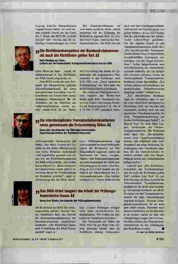 Vorschauseite 2: Rechtssicherheit für die Ärzte