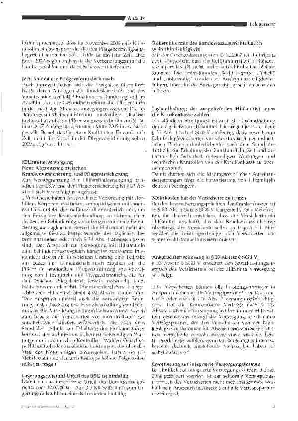 Vorschauseite 2: Die Auswirkungen der Gesundheitsreform aufPflegeeinrichtungen