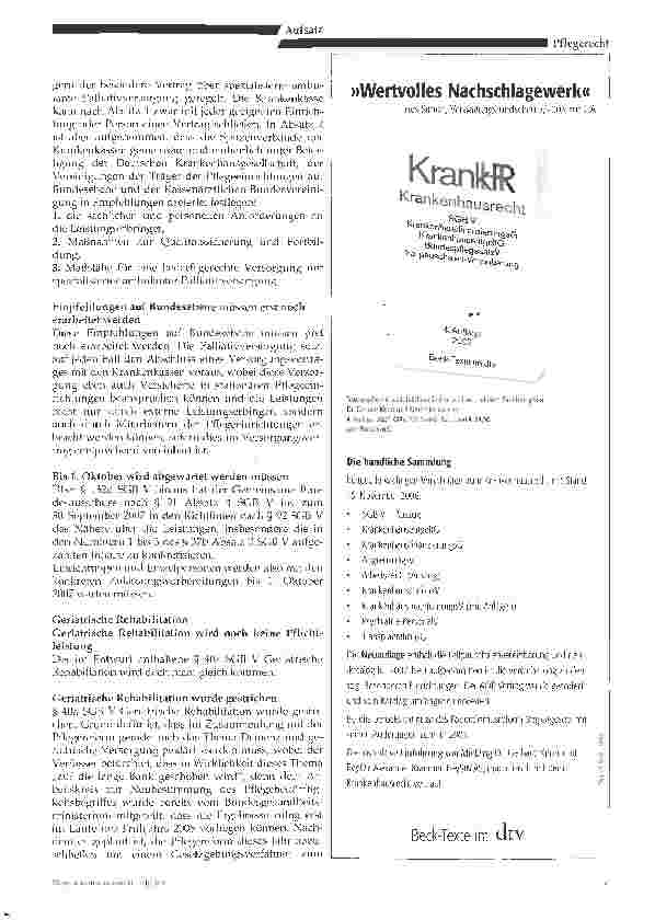 Vorschauseite 5: Die Auswirkungen der Gesundheitsreform aufPflegeeinrichtungen