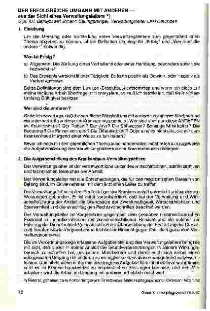 Vorschauseite 1: Der erfolgreiche Umgang mit Anderen aus Sicht eines Verwaltungsleiters