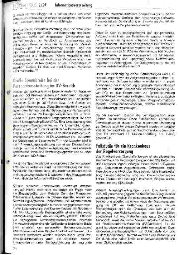 Vorschauseite 6: Informationsverarbeitung im Krankenhaus Strategische Relevanz der Informationstechnologie