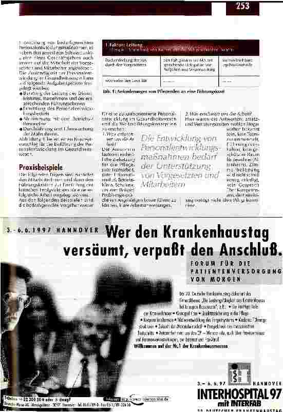 Vorschauseite 2: Die Einführung erfordert Grundsatzentscheidungen der Dienstleistungsunternehmen Strategische Personalentwicklung im Gesundheitswesen/Teil 2