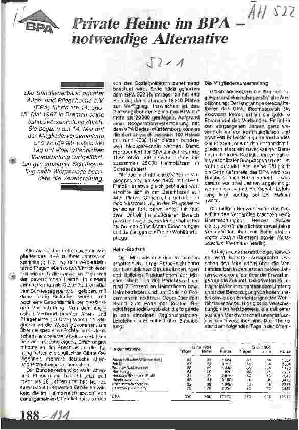 Vorschauseite 1: Private Heime in BPA - notwendige Alternative