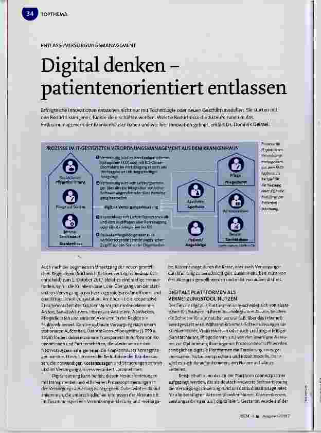 Vorschauseite 1: Digital denken - patientenorientiert entlassen
