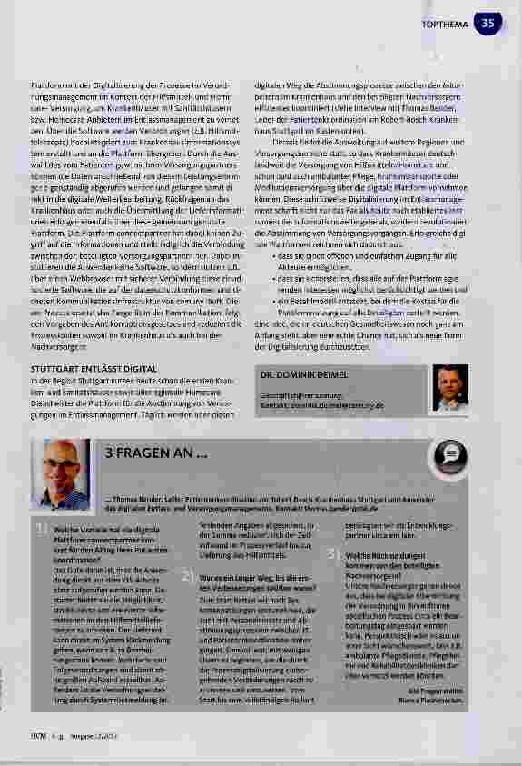 Vorschauseite 2: Digital denken - patientenorientiert entlassen