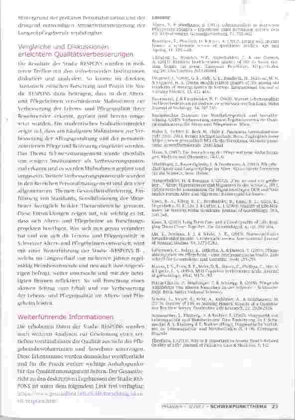 Vorschauseite 6: GUTE LEBENS-UND PFLEGEQUALITÄT IN DER LANGZEITPFLEGE