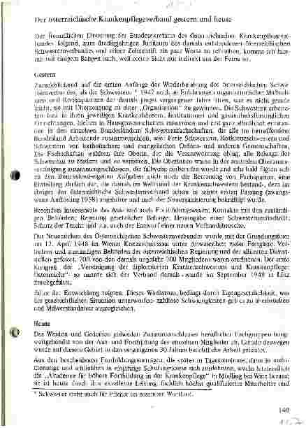 Vorschauseite 1: Der österreichische Krankenpflegeverband gestern und heute