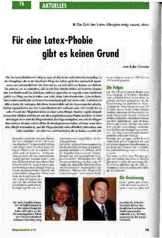 Vorschauseite 1: Für eine Latex-Phobie gibt es keinen Grund
