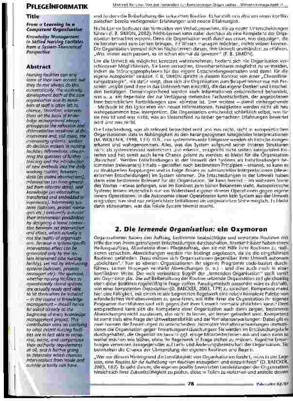 Vorschauseite 2: Von der lernenden zur kompetenten Organisation