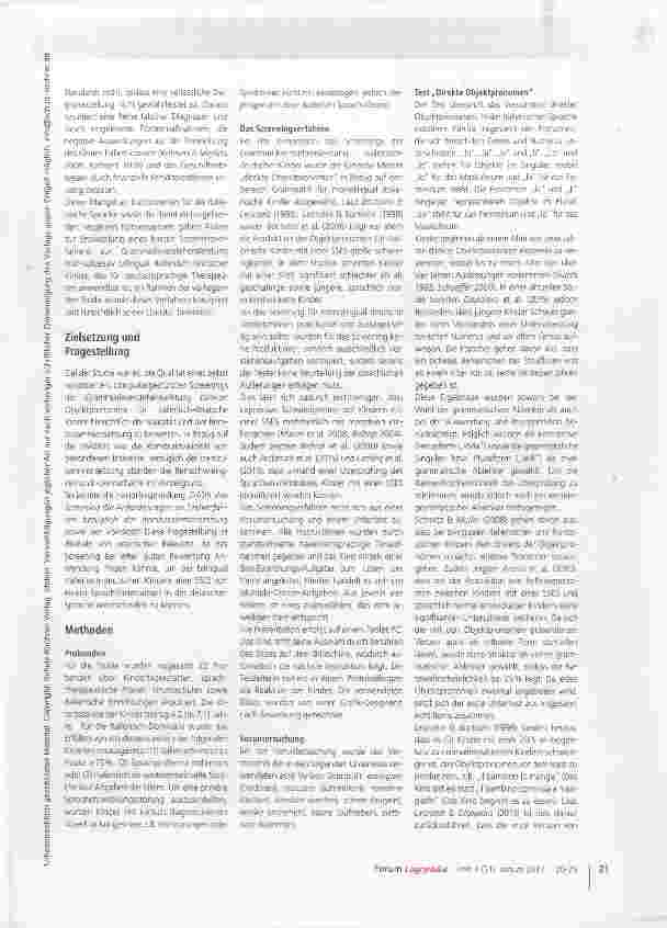 Vorschauseite 2: Mangelnde Kenntnisse der Zweitsprache Deutsch oder SSES?